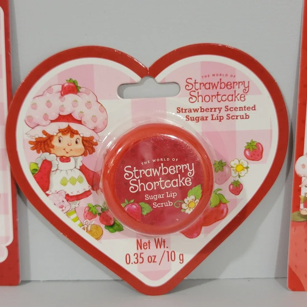 Strawberry Shortcake Lip Care Bundle Gloss Balm Sugar Scrub 4pc Set New